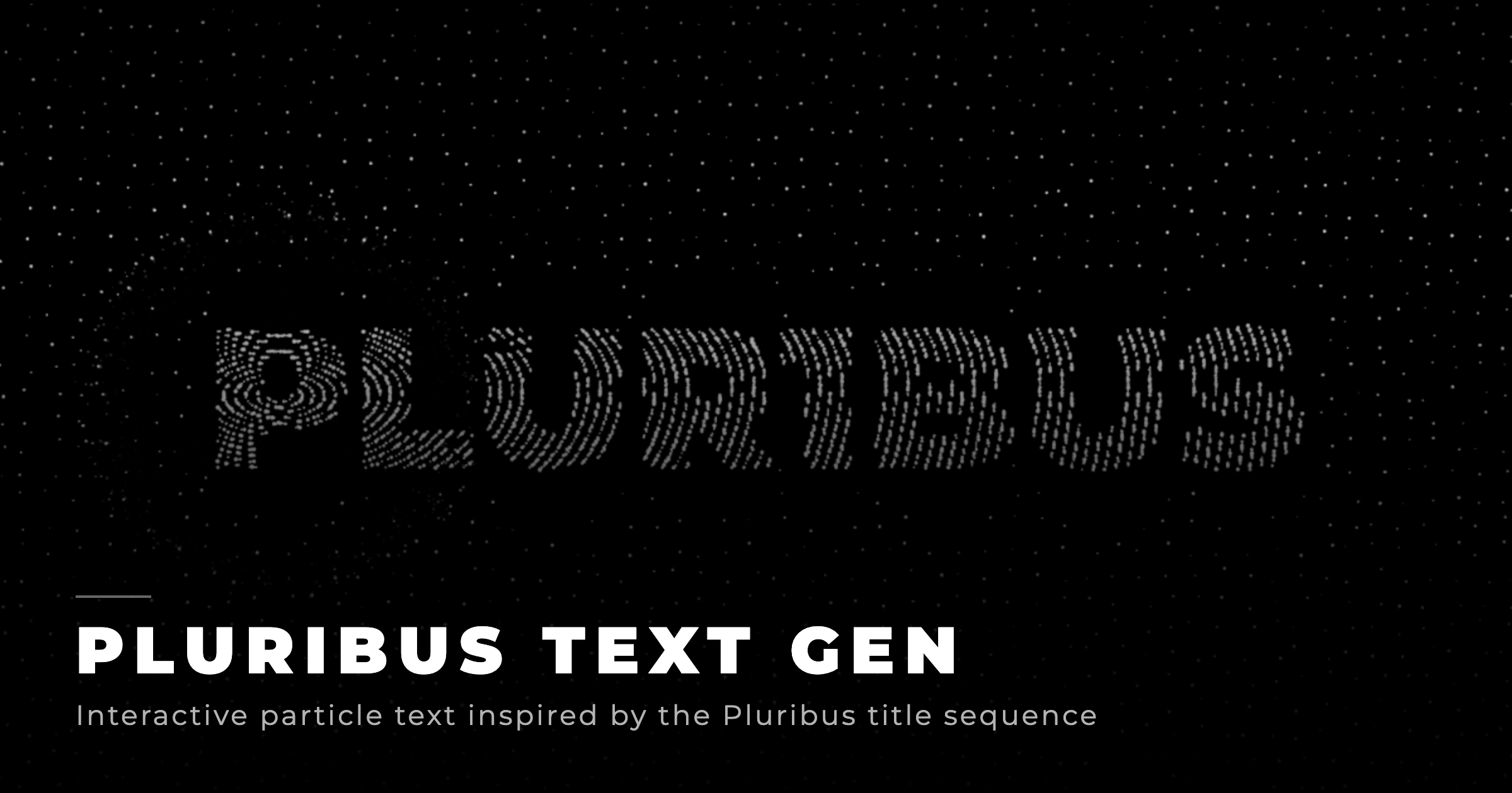 Pluribus Text Gen | Jacob Kanfer